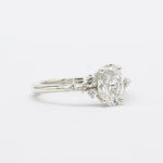 Oval Asymmetric Diamond Cluster Engagement Ring-Engagement Rings-Wild Fawn Jewellery