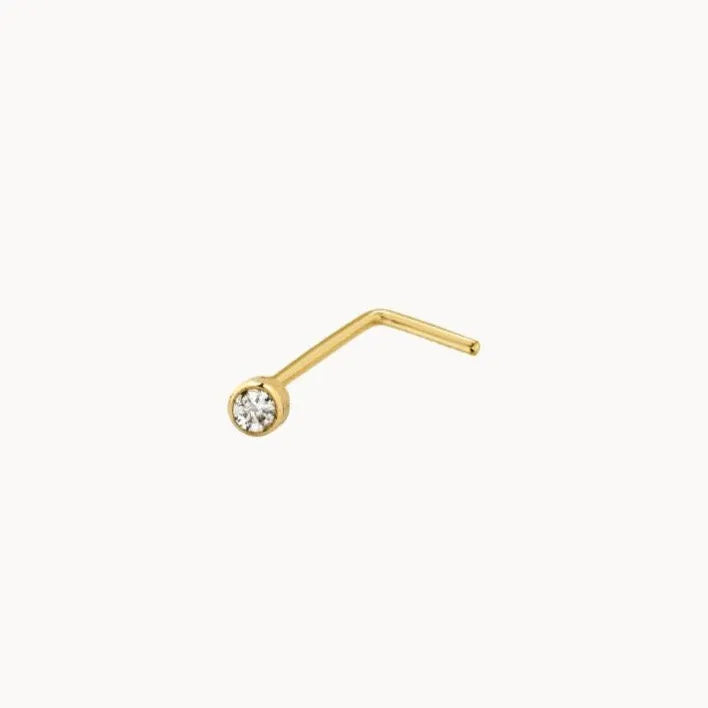 18ct Gold Delicate Diamond Tragus Stud – Wild Fawn Jewellery