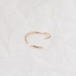 solid gold conch hoop open