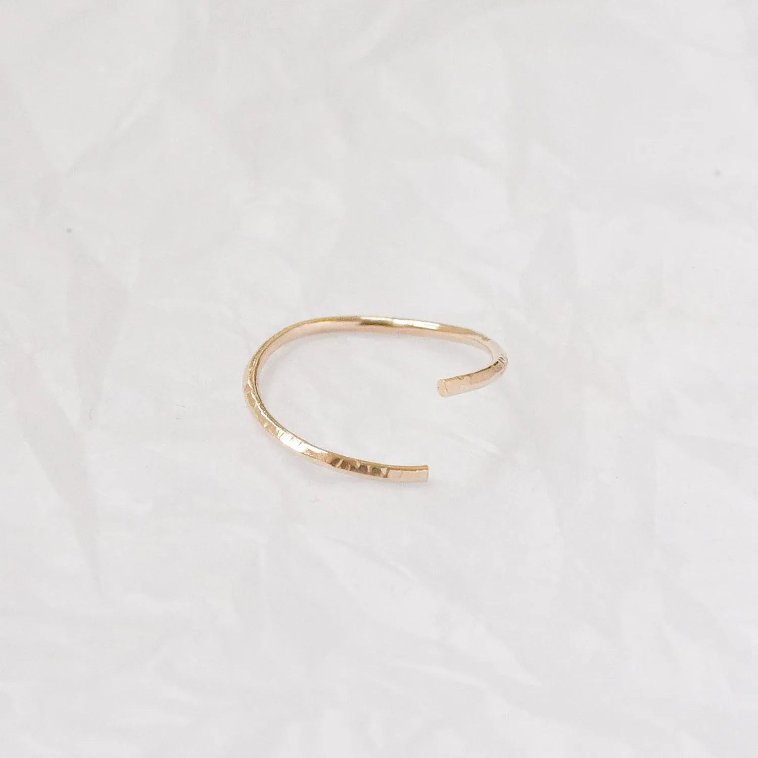 solid gold conch hoop open