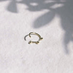 18ct Gold Triple Dot Cartilage Helix Hoop Earrings