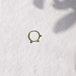 18ct Gold Triple Dot Cartilage Helix Hoop Earrings