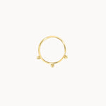 18ct Gold Triple Dot Cartilage Helix Hoop Earrings