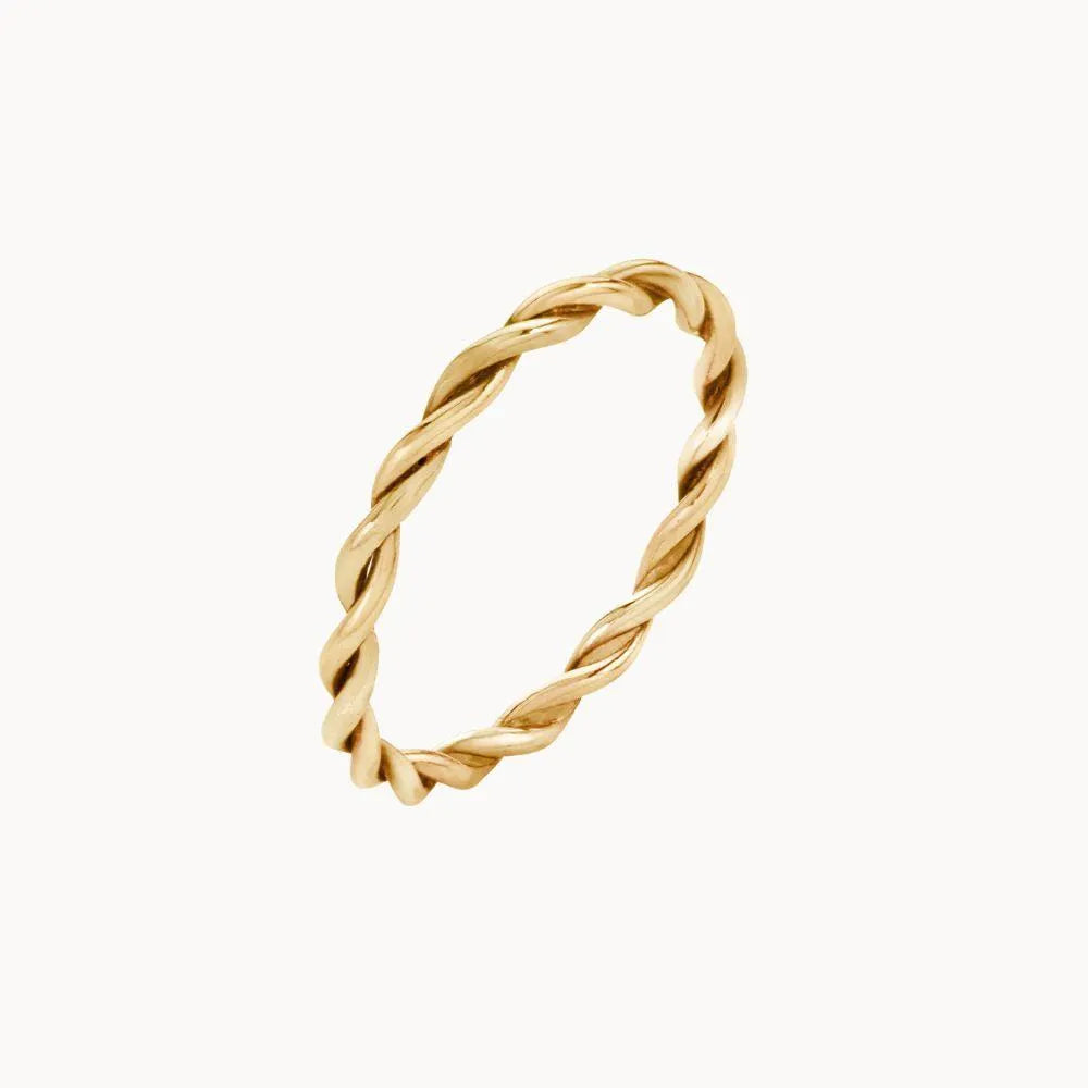 18ct Yellow Gold Entwined Twisted Wedding Ring