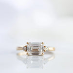 3 Stone Diamond Baguette Engagement Ring