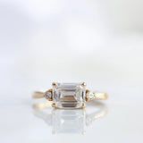 3 Stone Diamond Baguette Engagement Ring