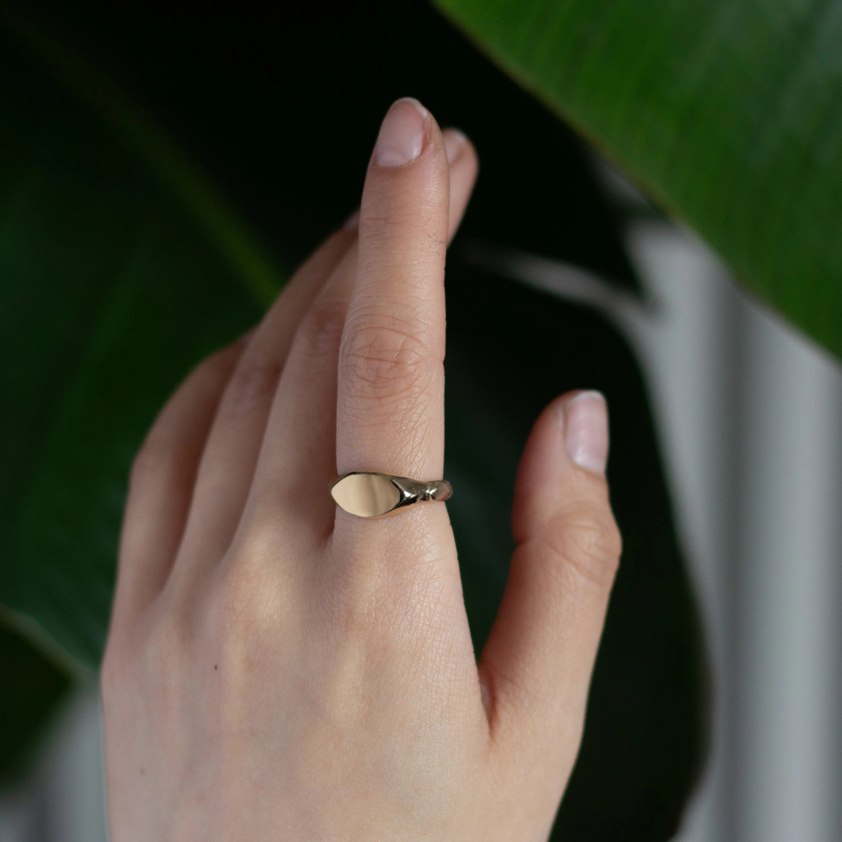 9ct Gold Ancient Signet Pinkie Ring