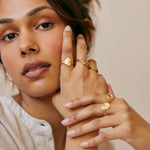 9ct Gold Bloom Full Moon Ring