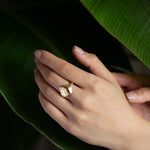 9ct Gold Bloom Full Moon Ring