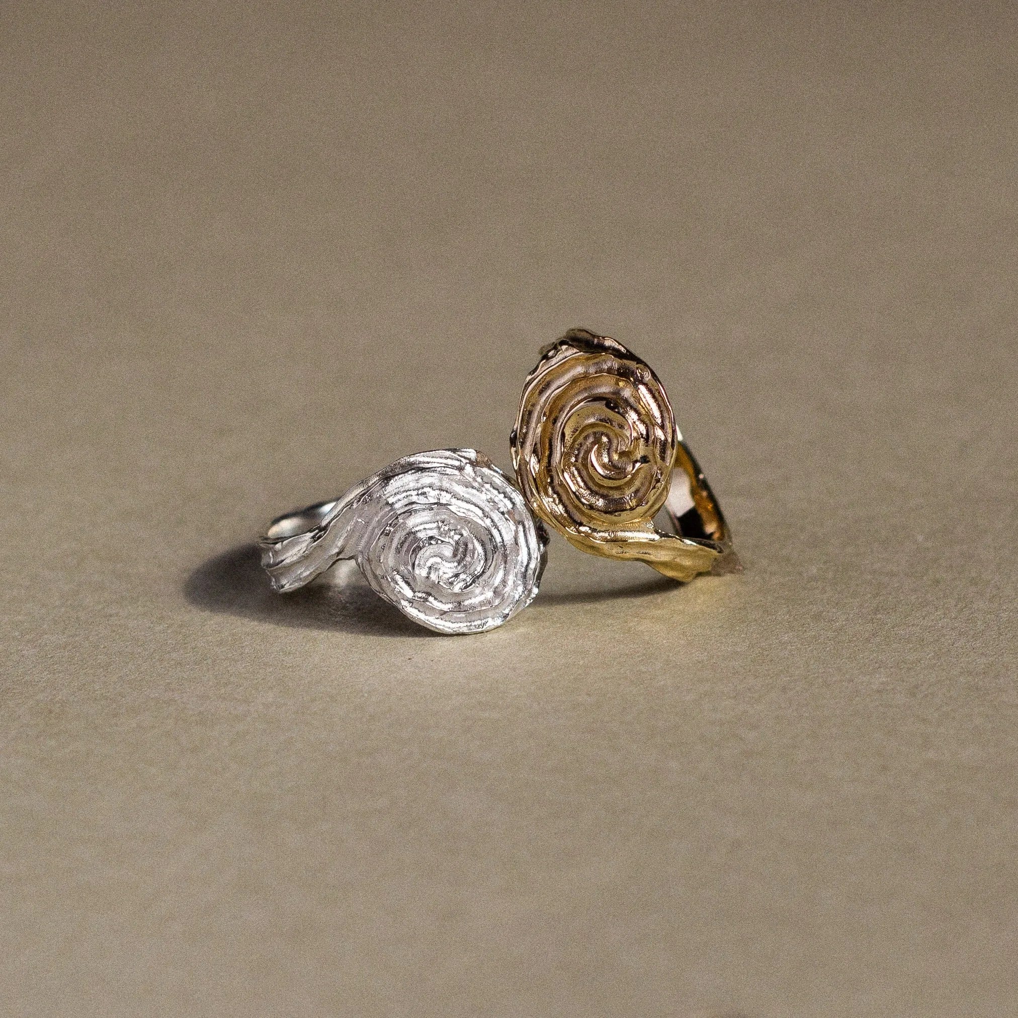 Silver Bloom Swirl Ring