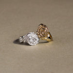 Silver Bloom Swirl Ring