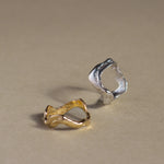 Silver Bloom Wave Ring