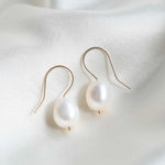 9ct Gold Classic Pearl Hook Earrings
