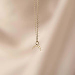 9ct Gold Dainty Eclipse Pendant Necklace