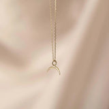 9ct Gold Dainty Eclipse Pendant Necklace