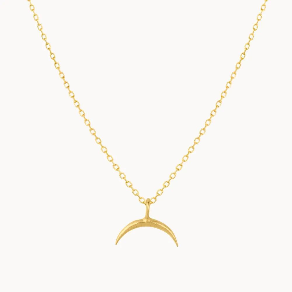 9ct Gold Dainty Eclipse Pendant Necklace