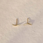 9ct Gold Dainty Eclipse Stud Earrings