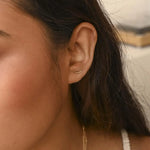 9ct Gold Dainty Eclipse Stud Earrings