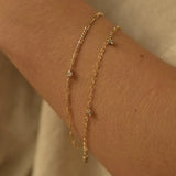 9ct Gold Diamond Chain Bracelet