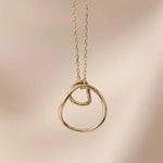 9ct Gold Duo Flow Pendant Necklace