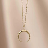 9ct Gold Eclipse Pendant Necklace