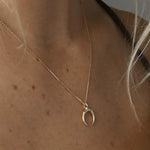 9ct Gold Eclipse Pendant Necklace