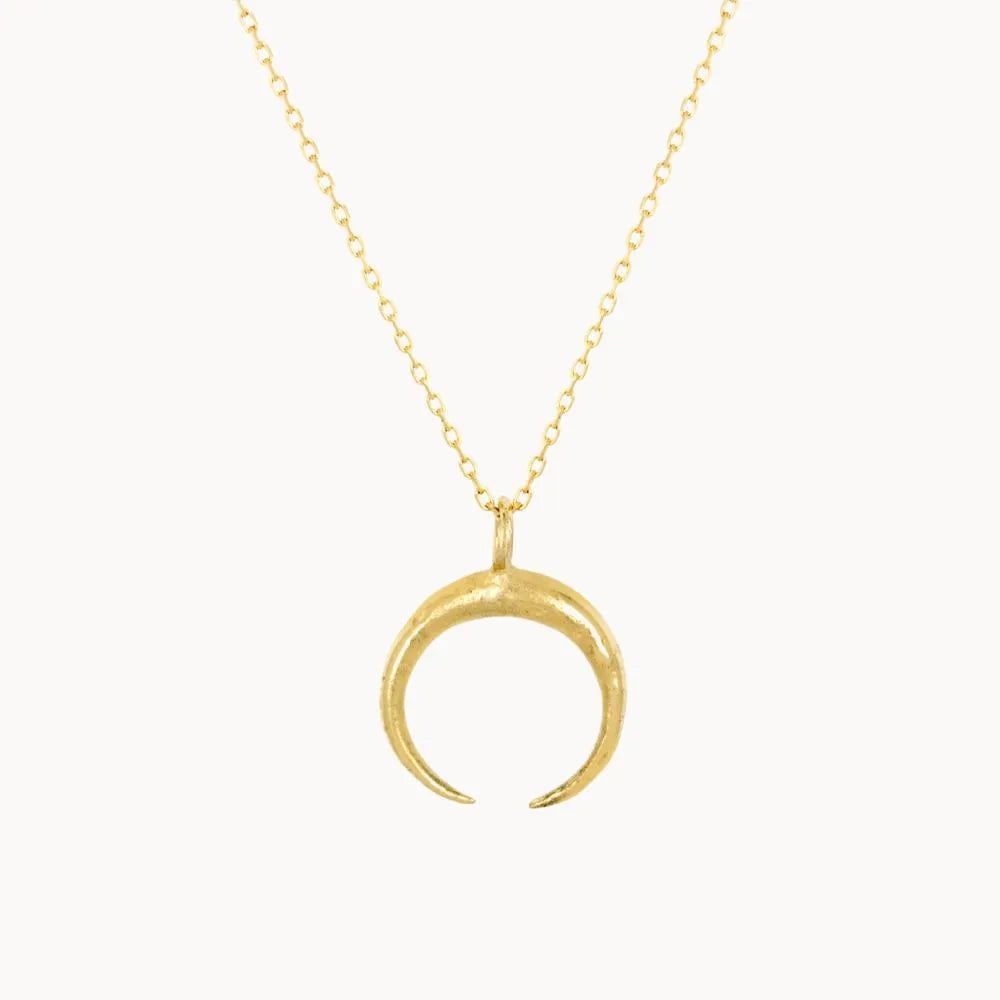 9ct Gold Eclipse Pendant Necklace