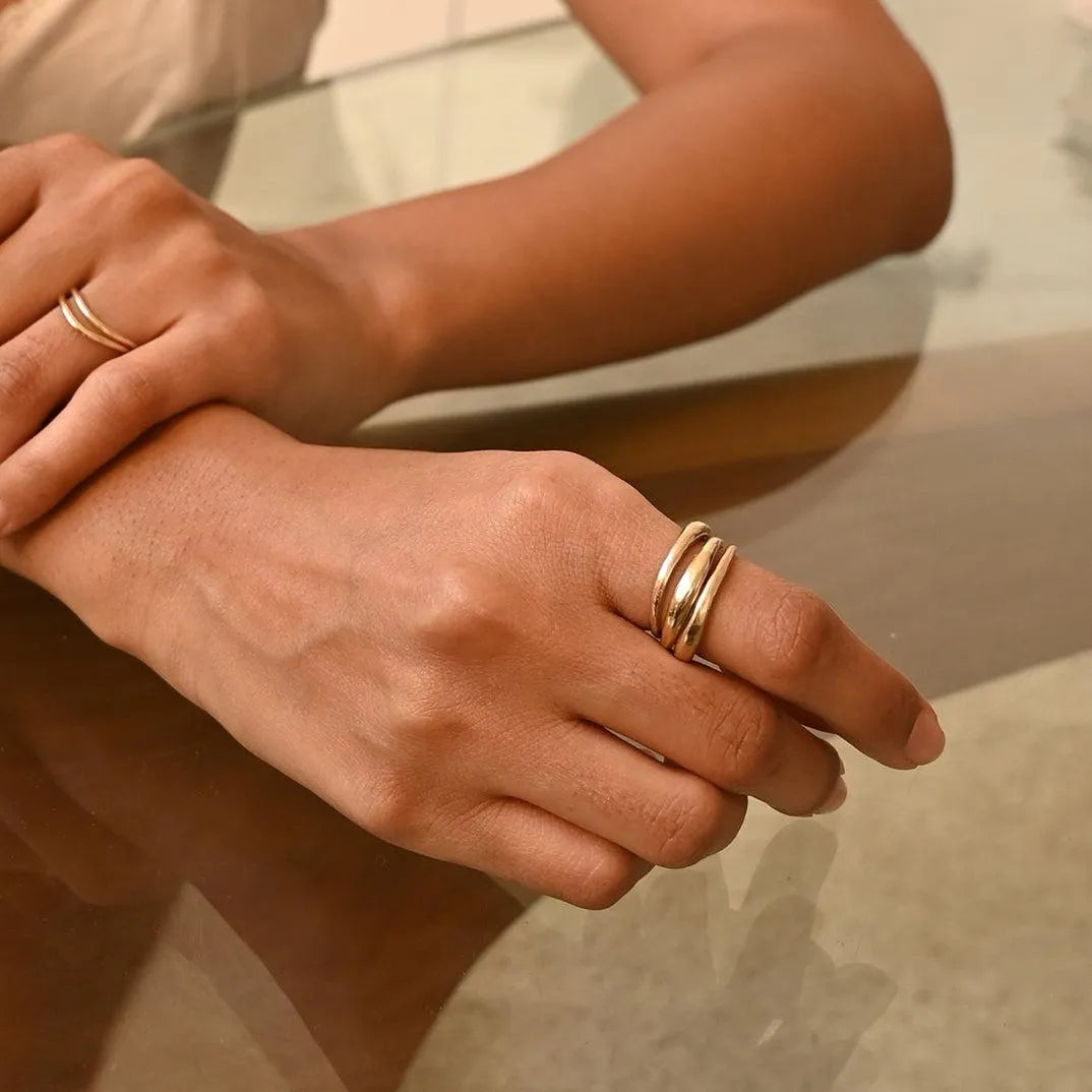 9ct Gold Eclipse Stacking Ring