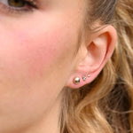 9ct Gold Four Dot Stud Earrings