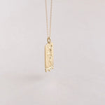 9ct Gold Goddess Aphrodite Rectangle Pendant Necklace
