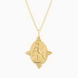 9ct Gold Goddess Themis Pendant Necklace