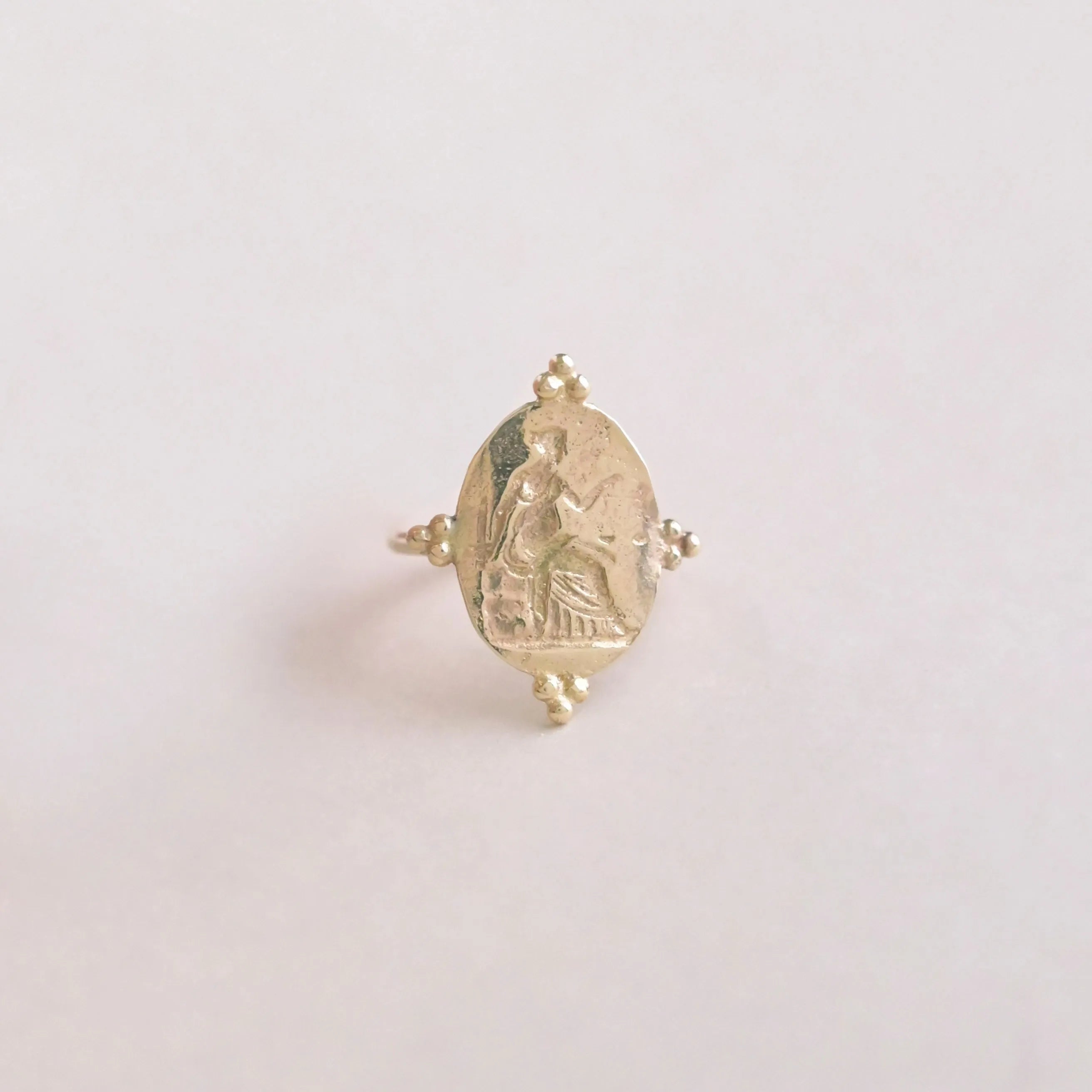 9ct Gold Goddess Themis Ring