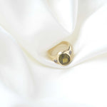 9ct Gold Green Tourmaline Three Stone Statement Engagement Ring