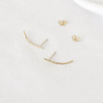 9ct Gold Hammered Ear Crawlers