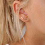 9ct Gold Hammered Ear Crawlers