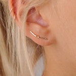 9ct Gold Hammered Ear Crawlers