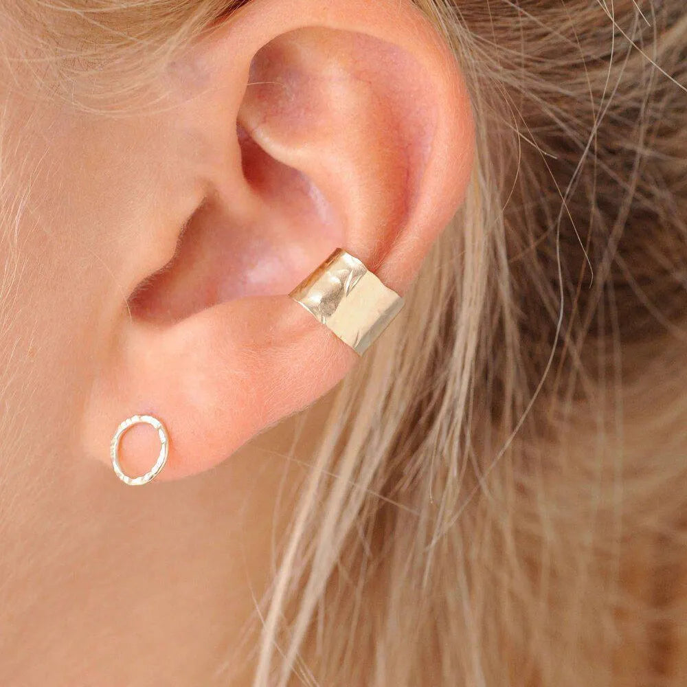 9ct Gold Hammered Ear Cuff
