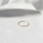 9ct Gold Hammered Stacking Ring