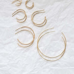 9ct Gold Large Delicate Hoop Earrings