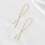 9ct Gold Long Twist Earrings