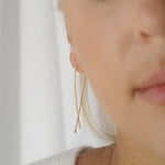 9ct Gold Long Twist Earrings