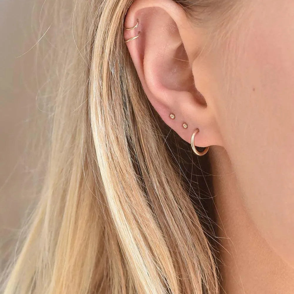 9ct Gold Micro Delicate Hoop Earrings