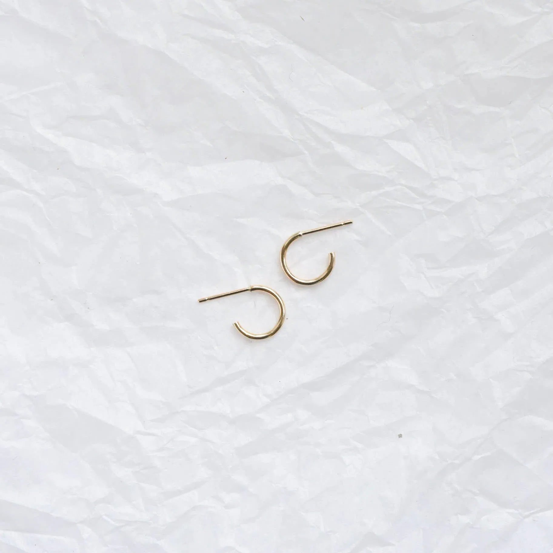 9ct Gold Micro Delicate Hoop Earrings