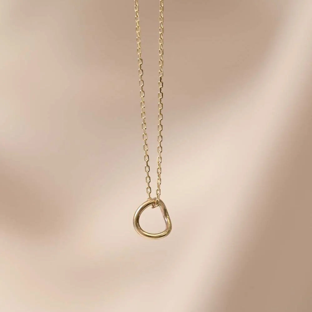 9ct Gold Mini Flow Pendant Necklace