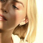 9ct Gold Mini Organic Hoop Earrings