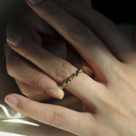 9ct Gold Organic Gemstone Ring