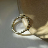 9ct Gold Organic Gemstone Ring