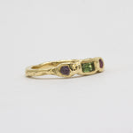 9ct Gold Organic Three Stone Ring