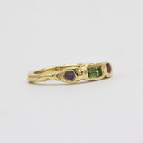 9ct Gold Organic Three Stone Ring