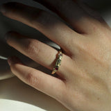 9ct Gold Organic Three Stone Ring
